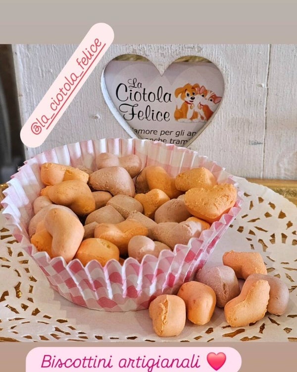 Biscottini cuoricini fragola e melissa vendita in deliziose confezioni