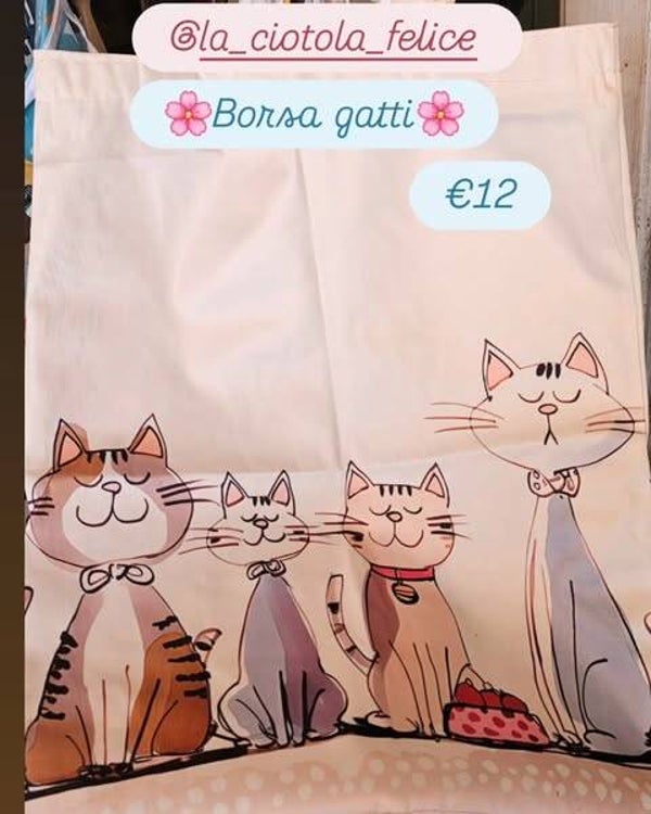 Borsa tela gatti