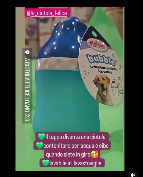 Dispenser di acqua o cibo 400 ml blue