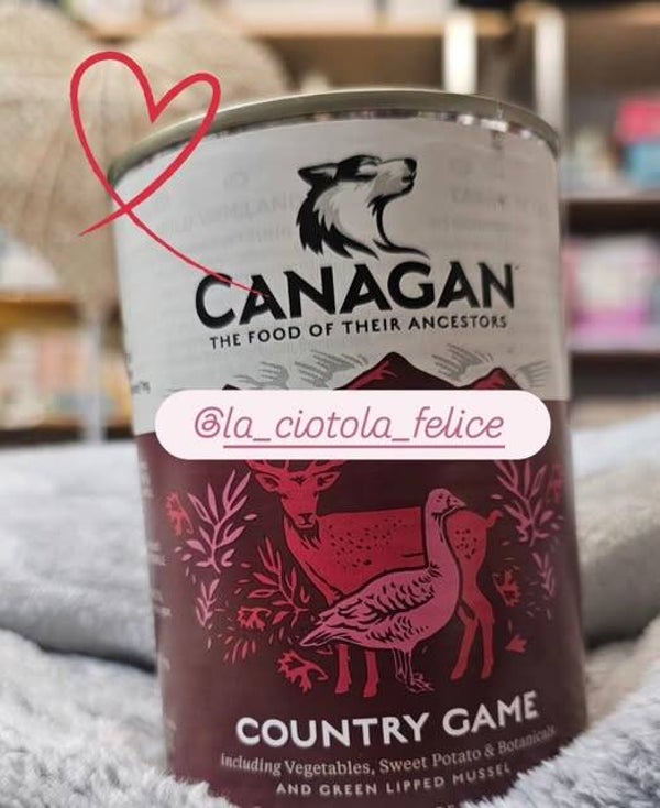 Canagan Country game 400 gr ideale cibo per cani