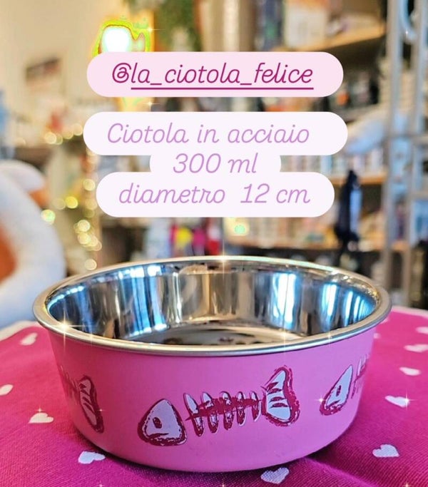Ciotola acciaio rosa