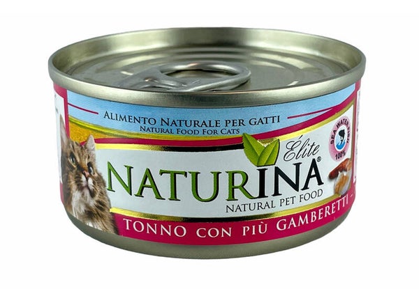 Cibo umido gatto cruelty free tonno con gamberetti
