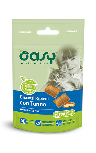 Snack  biscottini per gatti al tonno 0.60 gr