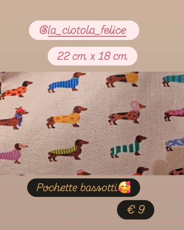 Pochette bassotti deliziosa idea regalo