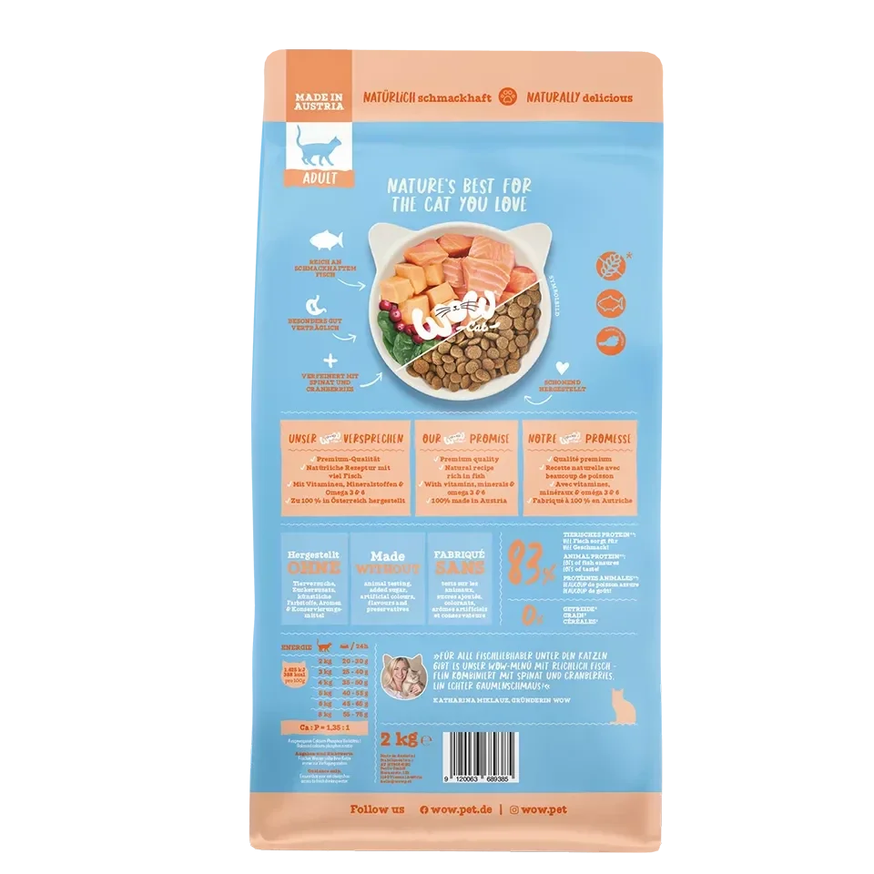 Cibo secco Adulto pesce 1 kg  con spinaci e patate dolci