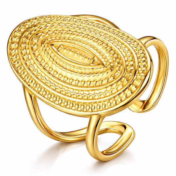 Ring, 18K Gold Plated Steel 87112