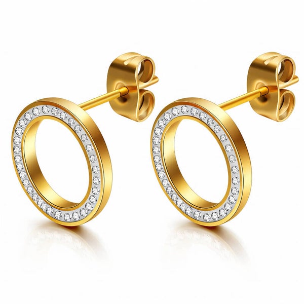 Earrings, 18K Gold Plated Steel 88180