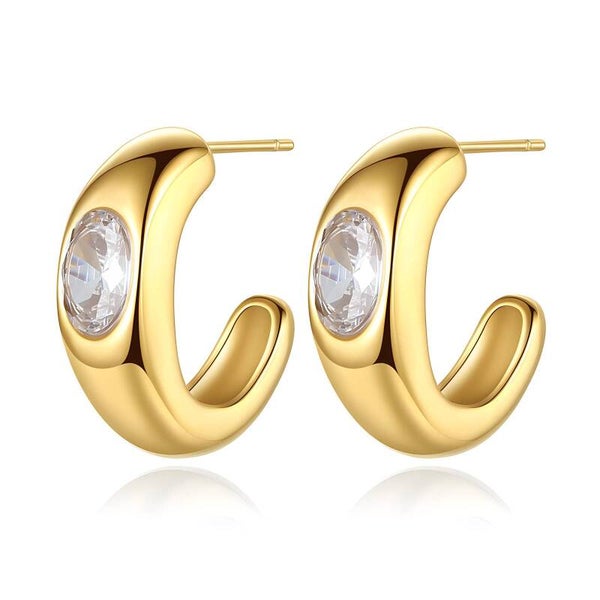 Earrings, 18K Gold Plated Steel 88391