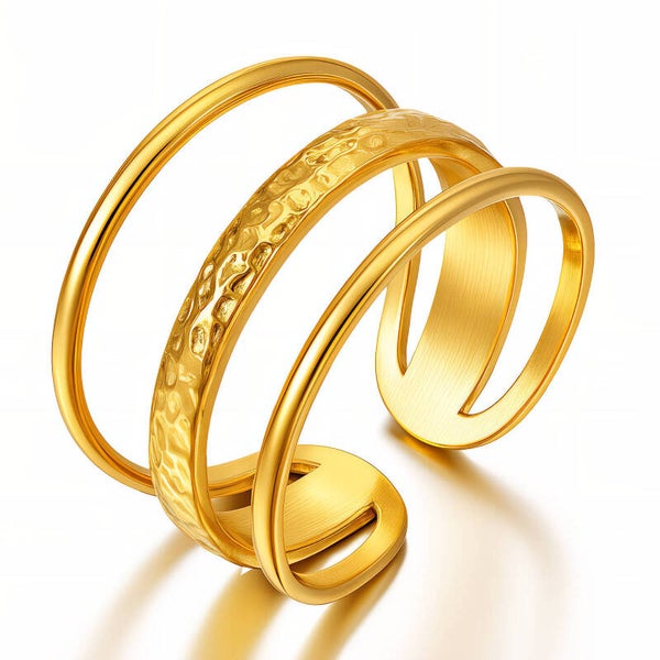 Ring, 18K Gold Plated Steel 88534