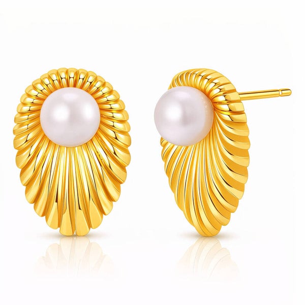Earrings, 18K Gold Plated Steel 88640