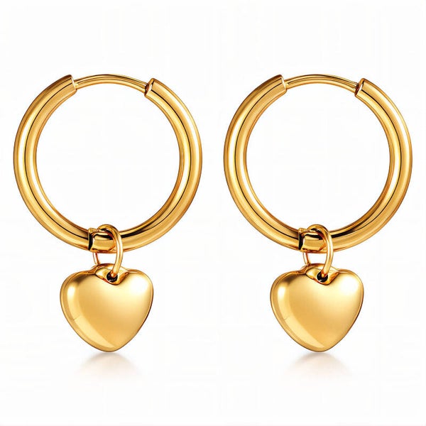 Earrings, 18K Gold Plated Steel 90250