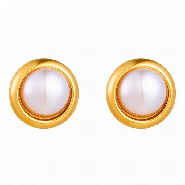 Earrings, 18K Gold Plated Steel 90253