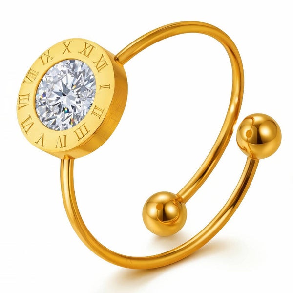 Ring, 18K Gold Plated Steel 90254