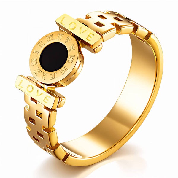 Ring, 18K Gold Plated Steel 90268