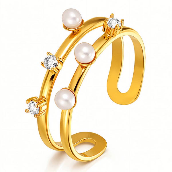 Ring, 18K Gold Plated Steel 90507