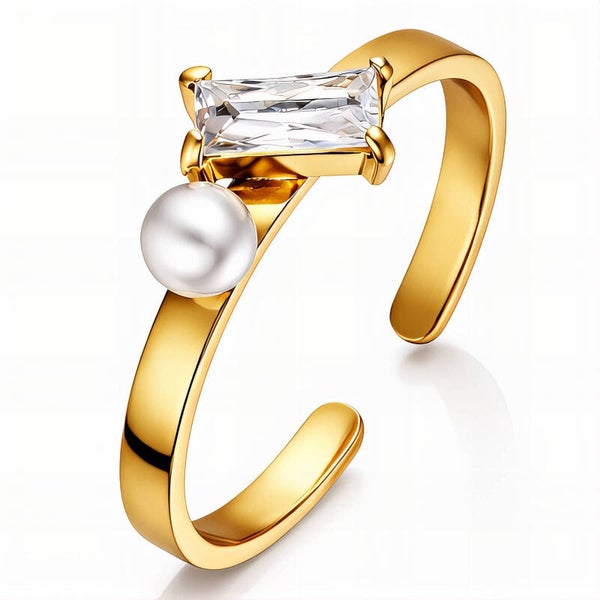 Ring, 18K Gold Plated Steel 91243