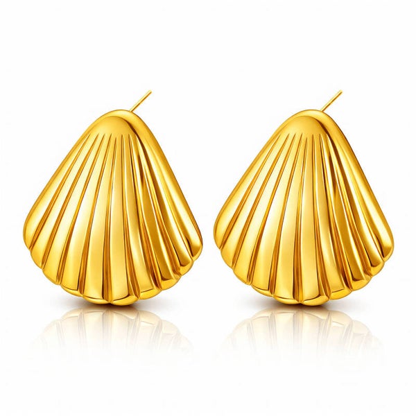 Earrings, 18K Gold Plated Steel 91267