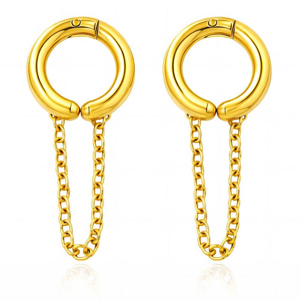 Earrings, 18K Gold Plated Steel 91283
