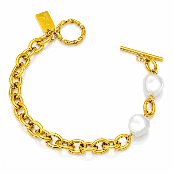 Bracelet, 18K Gold Plated Steel 91313