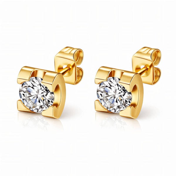 Earrings, 18K Gold Plated Steel 91386