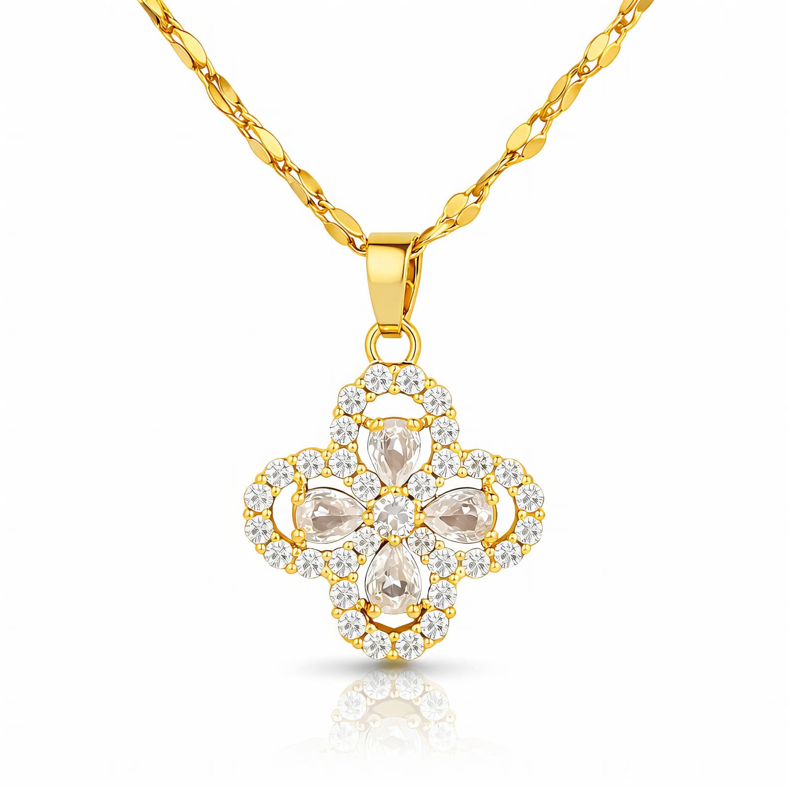 Necklace, 18K Gold Plated Steel 91403