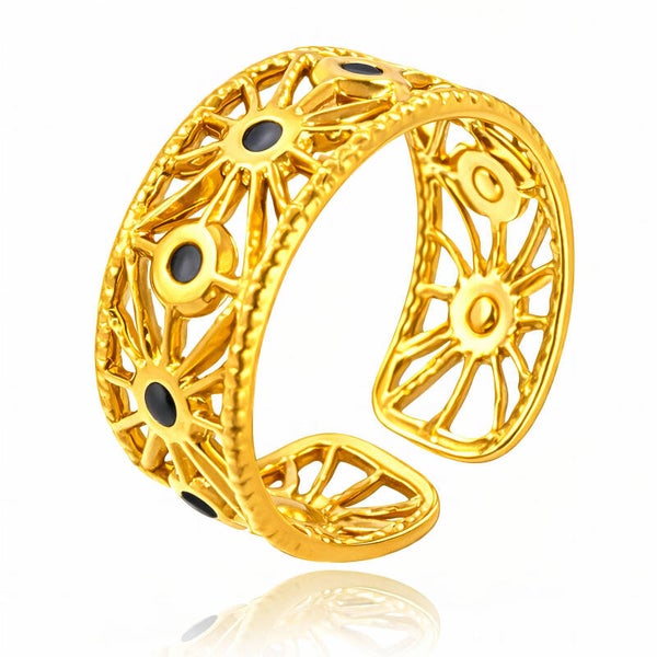 Ring, 18K Gold Plated Steel 91407