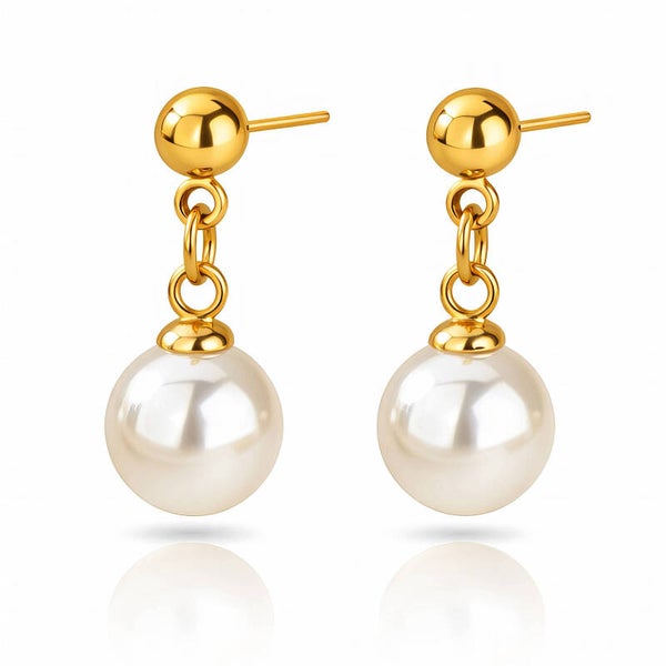 Earrings, 18K Gold Plated Steel 91422
