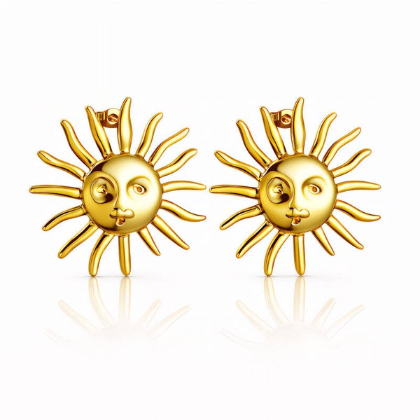 Earrings, 18K Gold Plated Steel 91531