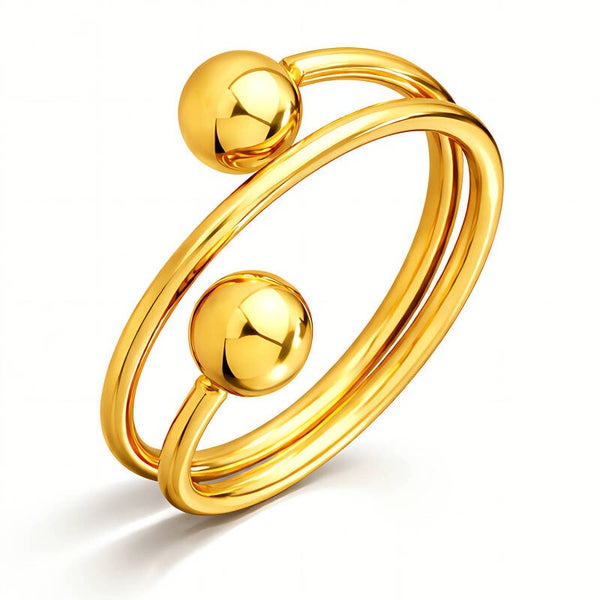 Ring, 18K Gold Plated Steel 91589