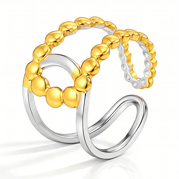 Ring, 18K Gold Plated Steel 91612