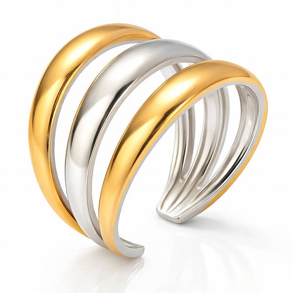 Ring, 18K Gold Plated Steel 91613