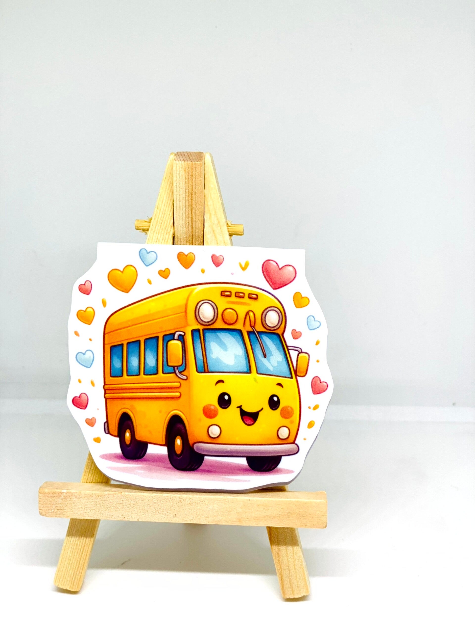 Magnetische Bladwijzer Schoolbus – Handgemaakt – Kawaii Boekenlegger – Crafted Creations