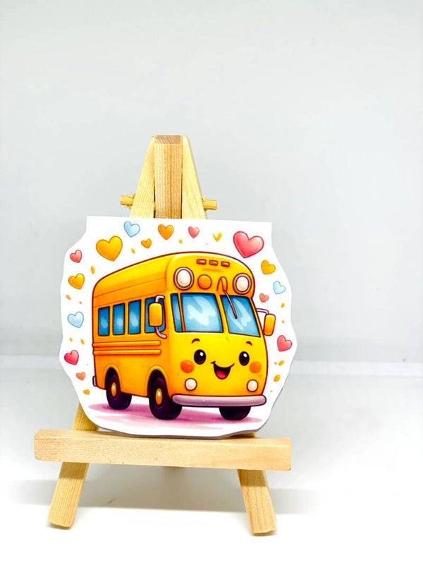 Magnetische Bladwijzer Schoolbus – Handgemaakt – Kawaii Boekenlegger – Crafted Creationsj+jj/
