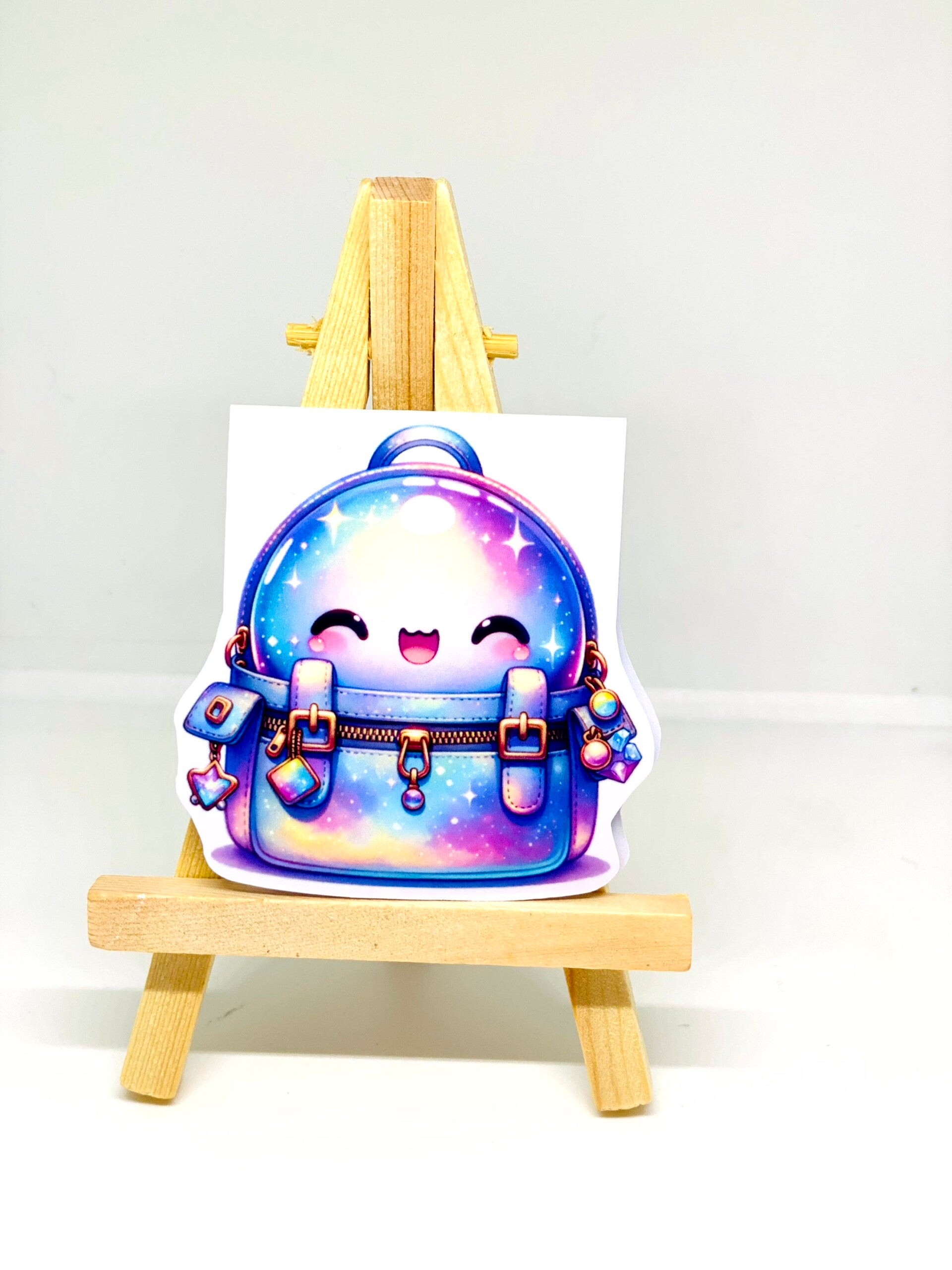 Magnetische Bladwijzer Kawaii Rugzak – Handgemaakt – Boekenlegger voor School & Lezen – Crafted Creations