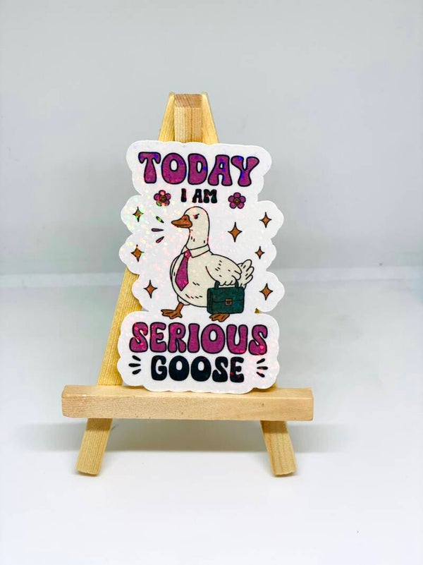 Funny Duck & Goose Holographic Sticker Set – 4 Stickers – Cute Animal Stickers – Funny Gift