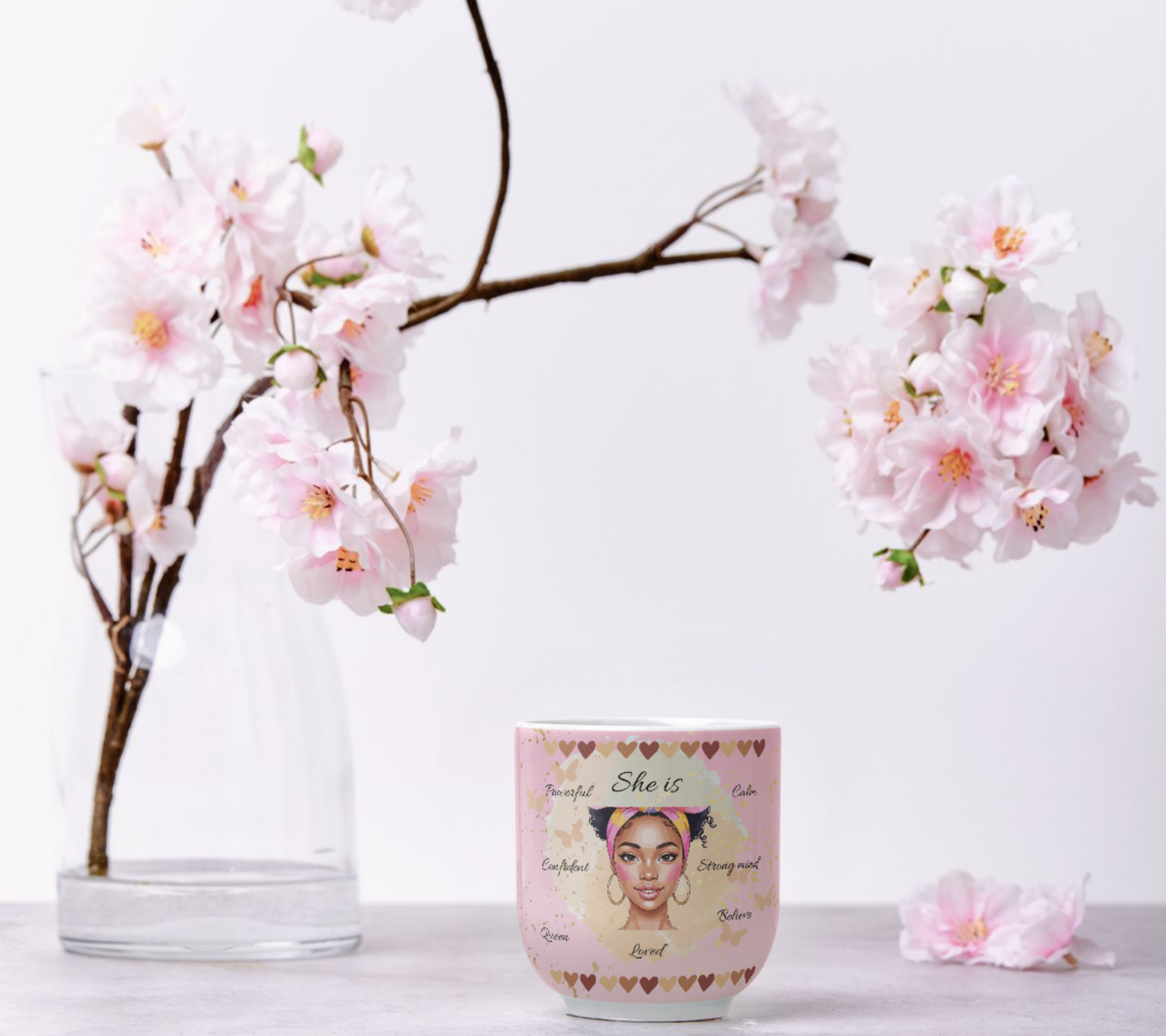 Digitale Print – She Is | Empowerment Vrouwen Illustratie | Motivational Artwork | Sublimatie & Printable Design