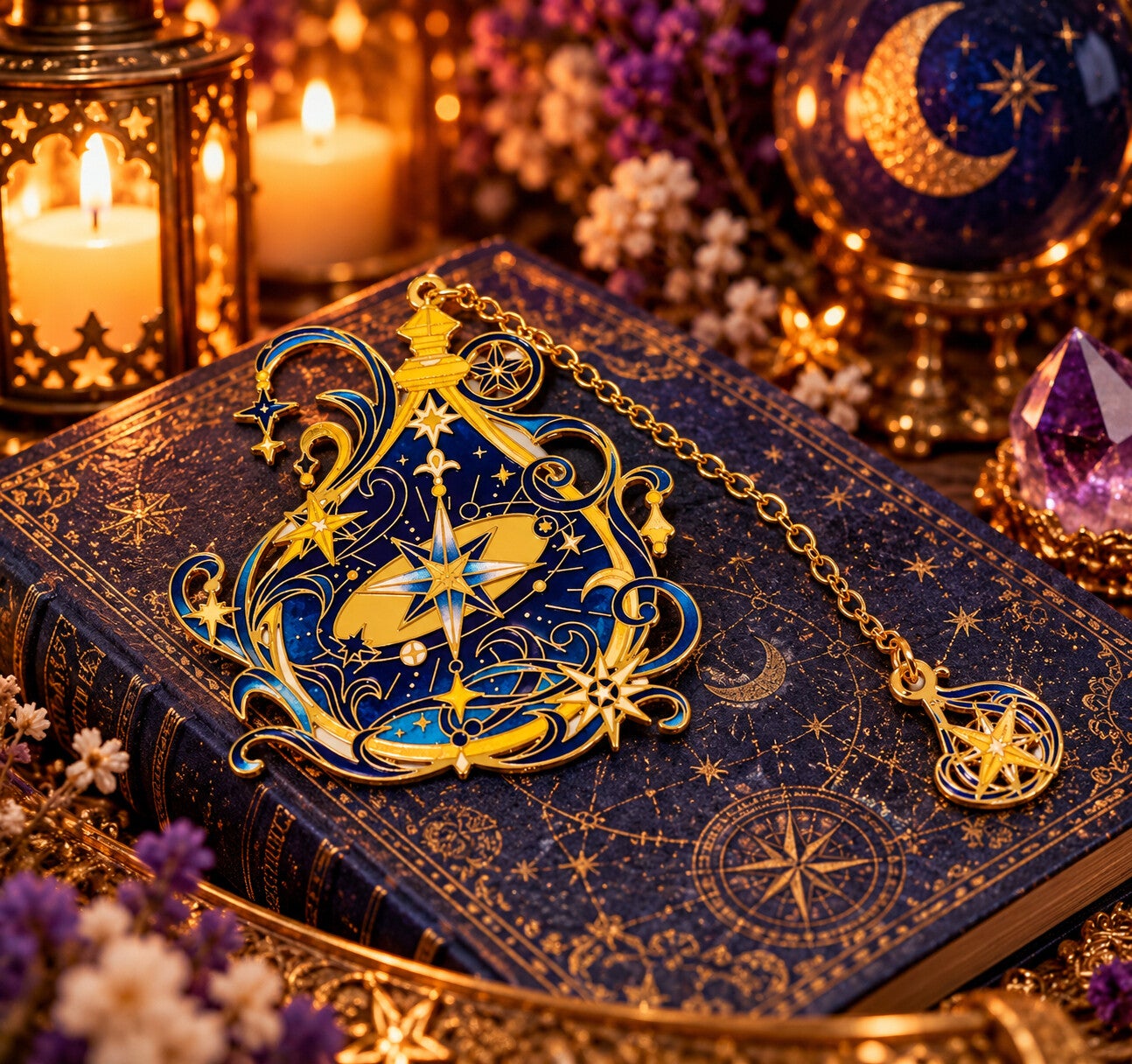 Celestial Star Bookmark – Blauwe & Gouden