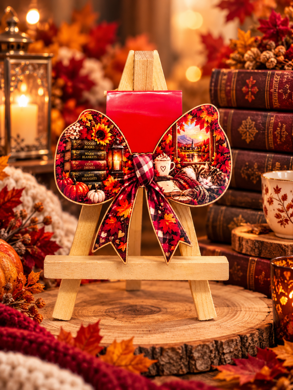 Magnetische Bladwijzer Herfst | Cozy Autumn Bookmark met Kat | Boekenlegger