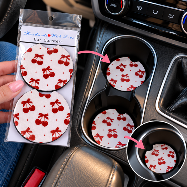 Design Car Coasters – DTF Print – Hittebestendig & Makkelijk Schoon te Maken – 2 Stuks
