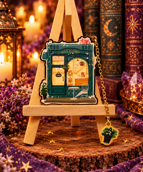Cozy Bookshop Bookmark  Cute Gift Shop