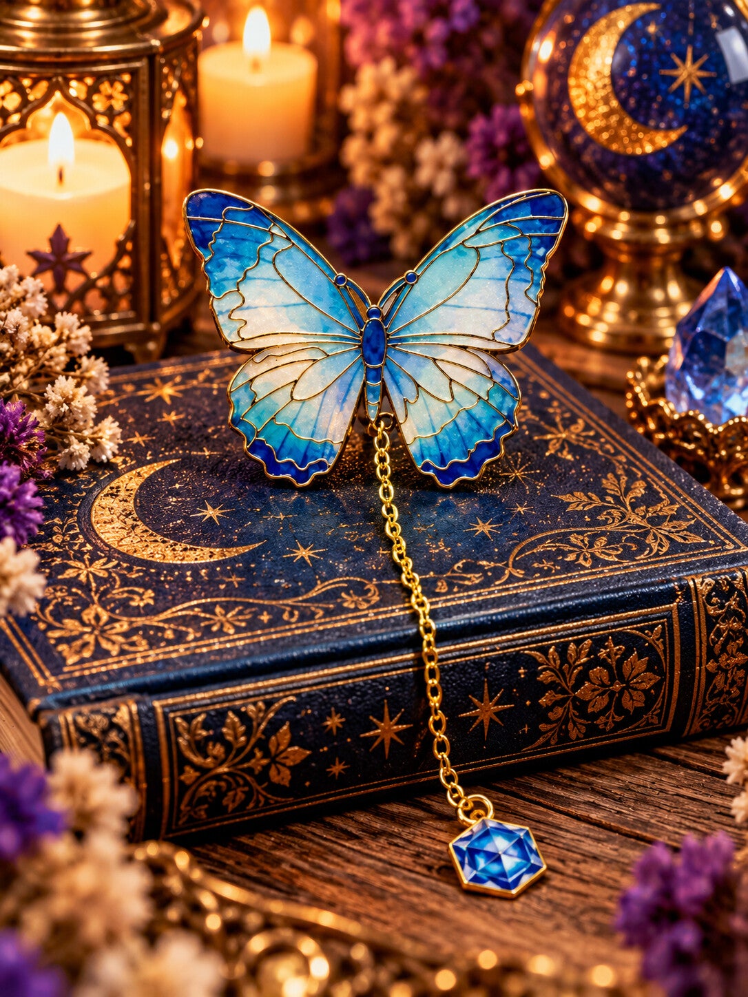 Blue Butterfly Bookmark – Blauwe Vlinder