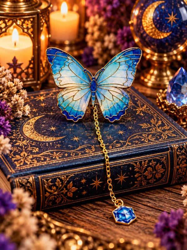 Blue Butterfly Bookmark – Blauwe Vlinder