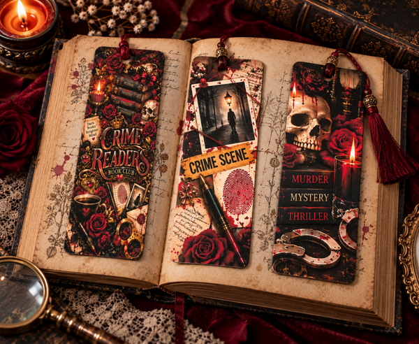 Crime Readers Book Club 🖤🌹 – Set van 7 Thriller Bladwijzers