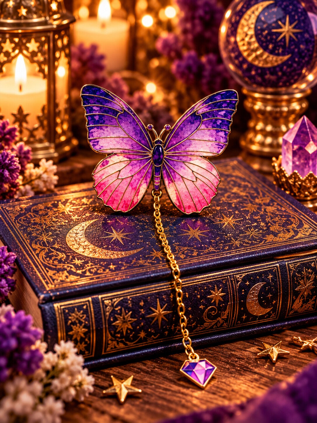 Purple & Pink Butterfly Bookmark