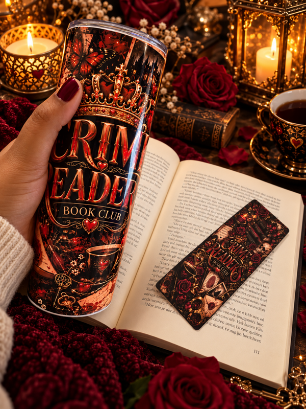 Crime Reader Book Club 🖤📚 – Luxe Thriller Drinkbeker