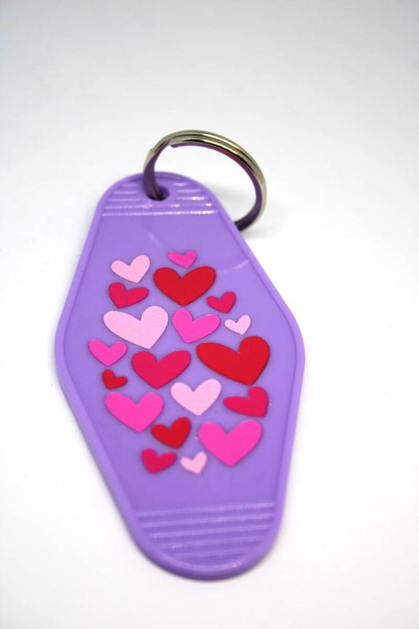 Motel keychain hartjes