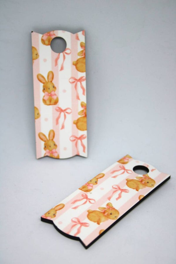 Hout Coaster met Bunny  Design voor Stanley Cup | Bedrukt met Sublimatie Inkt