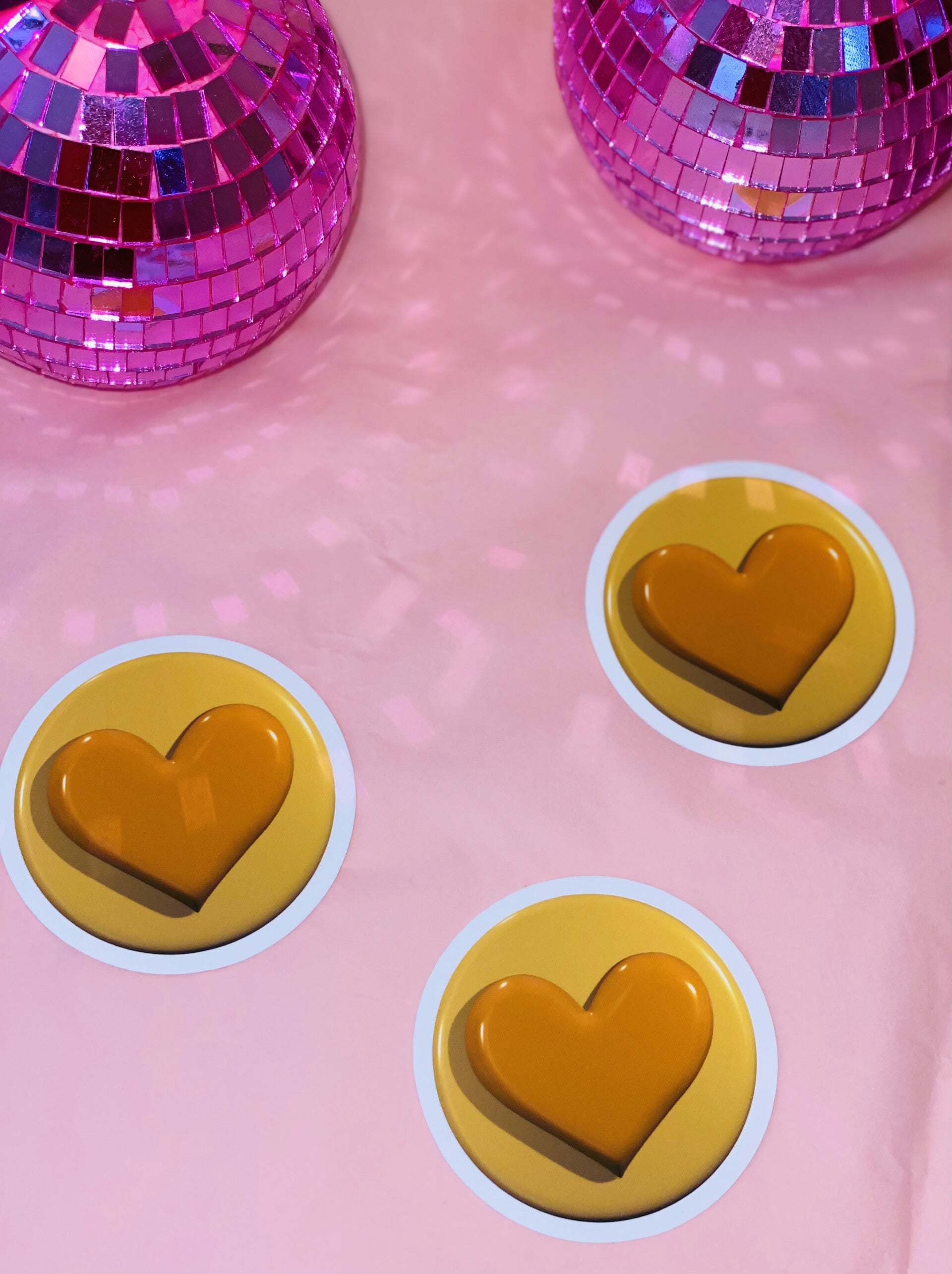 Cute Yellow Heart Sticker 💛✨ (5 cm)