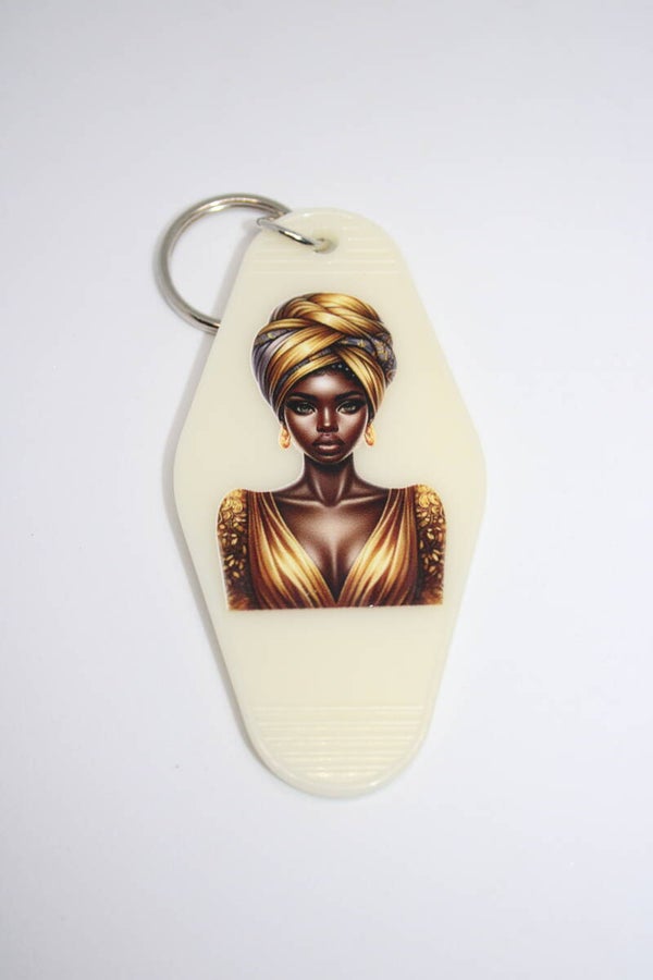 Motel keychian Afrikaanse vrouw