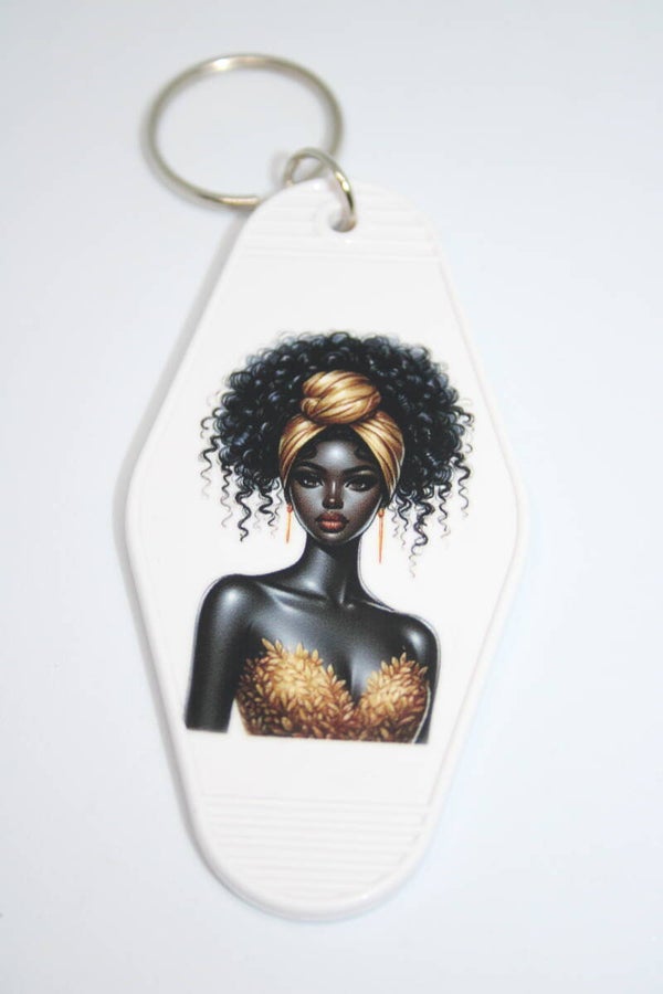 Motel Keychain Afrikaanse vrouw